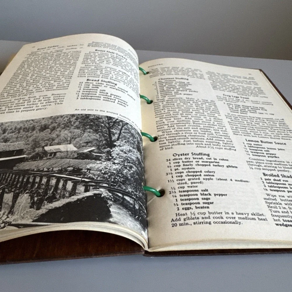 Vtg 1972 Southern Cook Book 250 Recipes Claire Davidow Wooden Cover Paperback